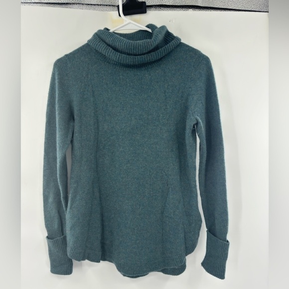 Turtleneck cashmere sweater size M medium green - Picture 1 of 5